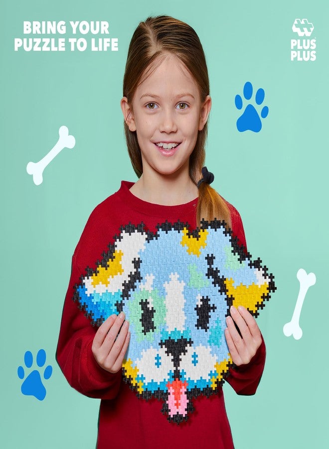 Plus-Plus Plus Plus Puzzle By Number, 500 Piece Mini Interlocking Hashtag Color Blocks, 3D Pixel Art Kit for Kids - Puppy - Image 5